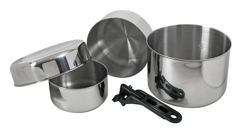 Relags Biwak III Kochset Edelstahl 1 Relags Biwak III Kochset Edelstahl