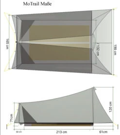 Tarptent MoTrail Mit Front Und Rearpole -Zelte Verkäufe MoTrail masse